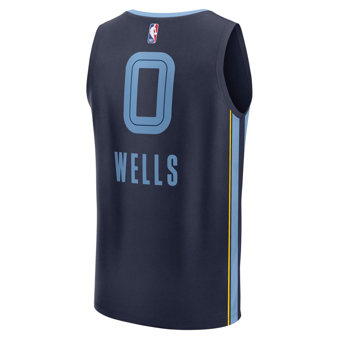 Jaylen Wells Memphis Grizzlies Fanatics Fast Break Replica Player Jersey - Icon Edition - Navy | NBA Fan Gear