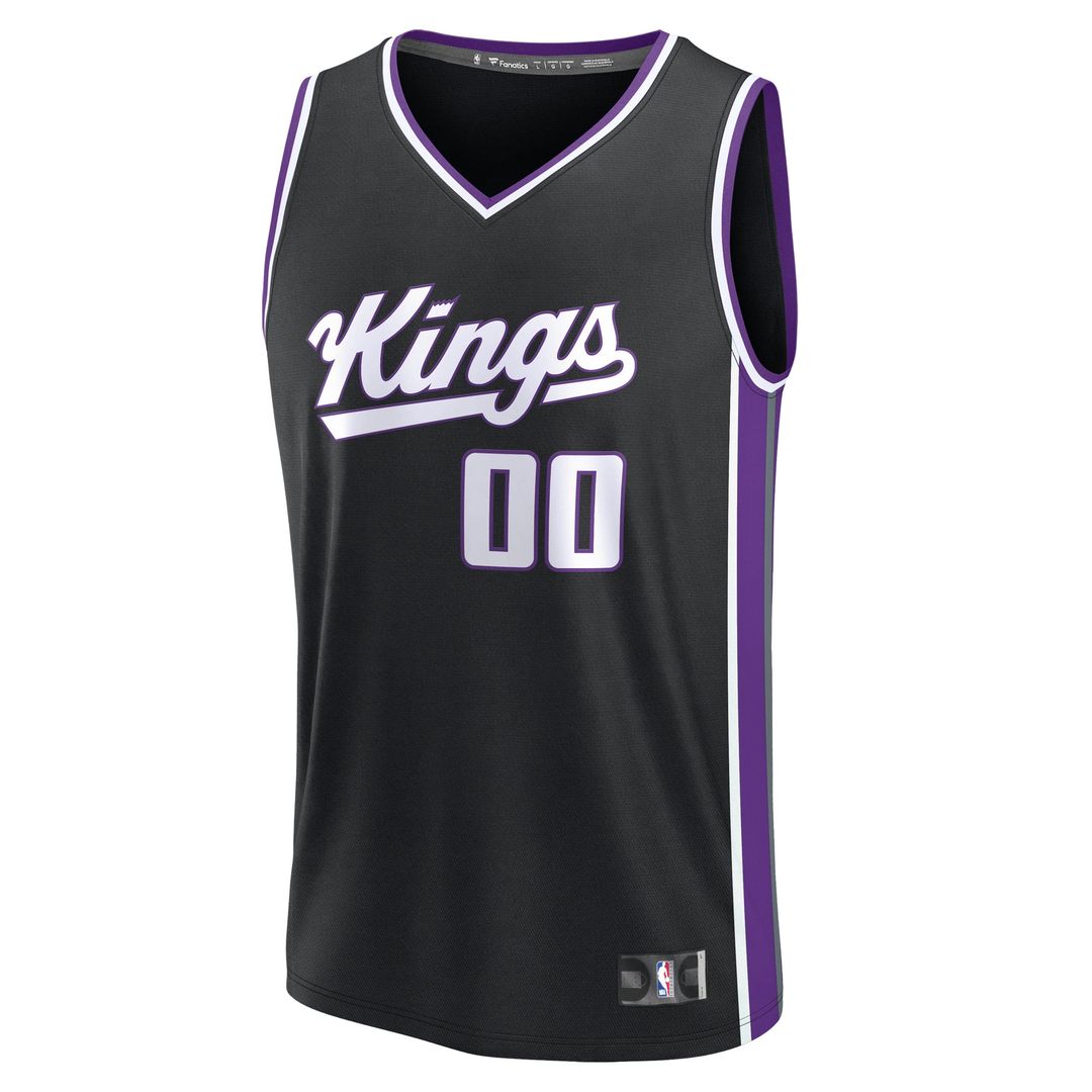 Sacramento Kings Fanatics Youth Fast Break Custom Replica Jersey - Black - Icon Edition | NBA Fan Gear