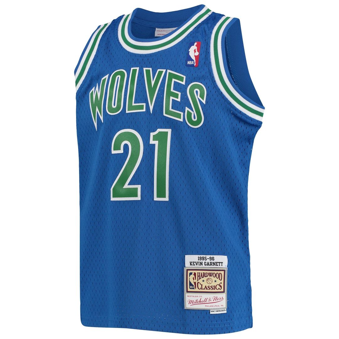 Kevin Garnett Minnesota Timberwolves Mitchell & Ness Youth 1997/ 98 Hardwood Classics Swingman Jersey - Black | NBA Fan Gear