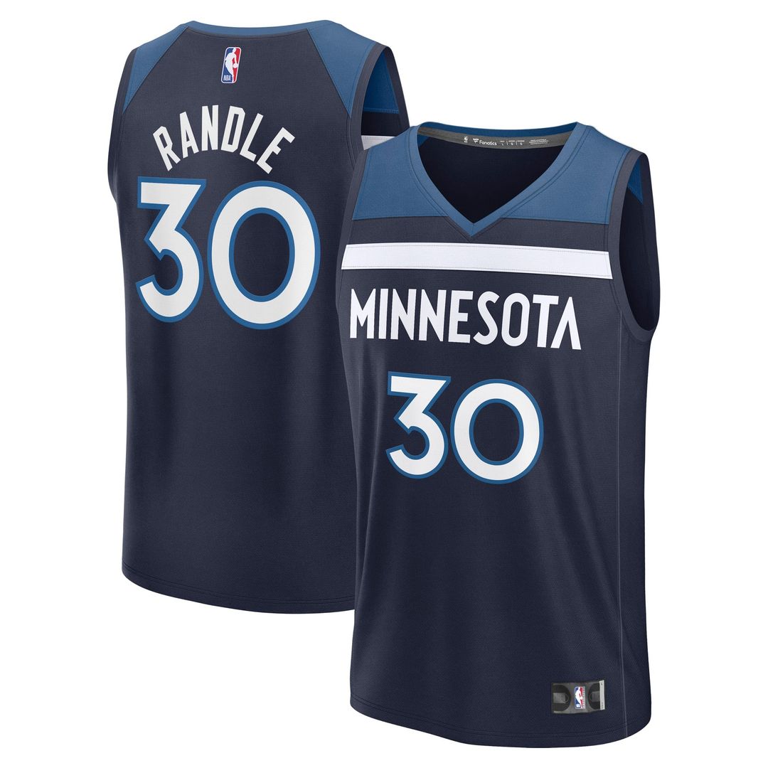 Julius Randle Minnesota Timberwolves Fanatics Fast Break Replica Player Jersey - Icon Edition - Navy | NBA Fan Gear