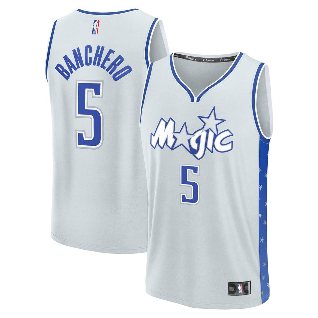Paolo Banchero Orlando Magic Fanatics Youth 2025/ 26 City Edition Fast Break Jersey - Silver | NBA Fan Gear