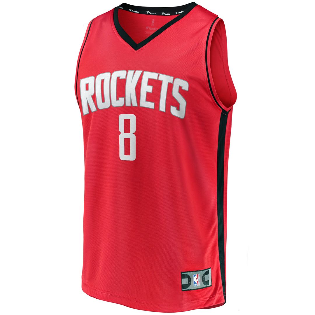 Jae'Sean Tate Houston Rockets Fanatics Fast Break Replica Jersey - Icon Edition - Red | NBA Fan Gear