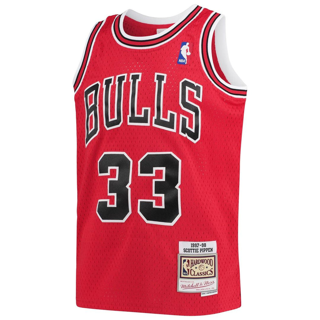 Scottie Pippen Chicago Bulls Mitchell & Ness Youth Hardwood Classics Swingman Throwback Jersey - Black | NBA Fan Gear