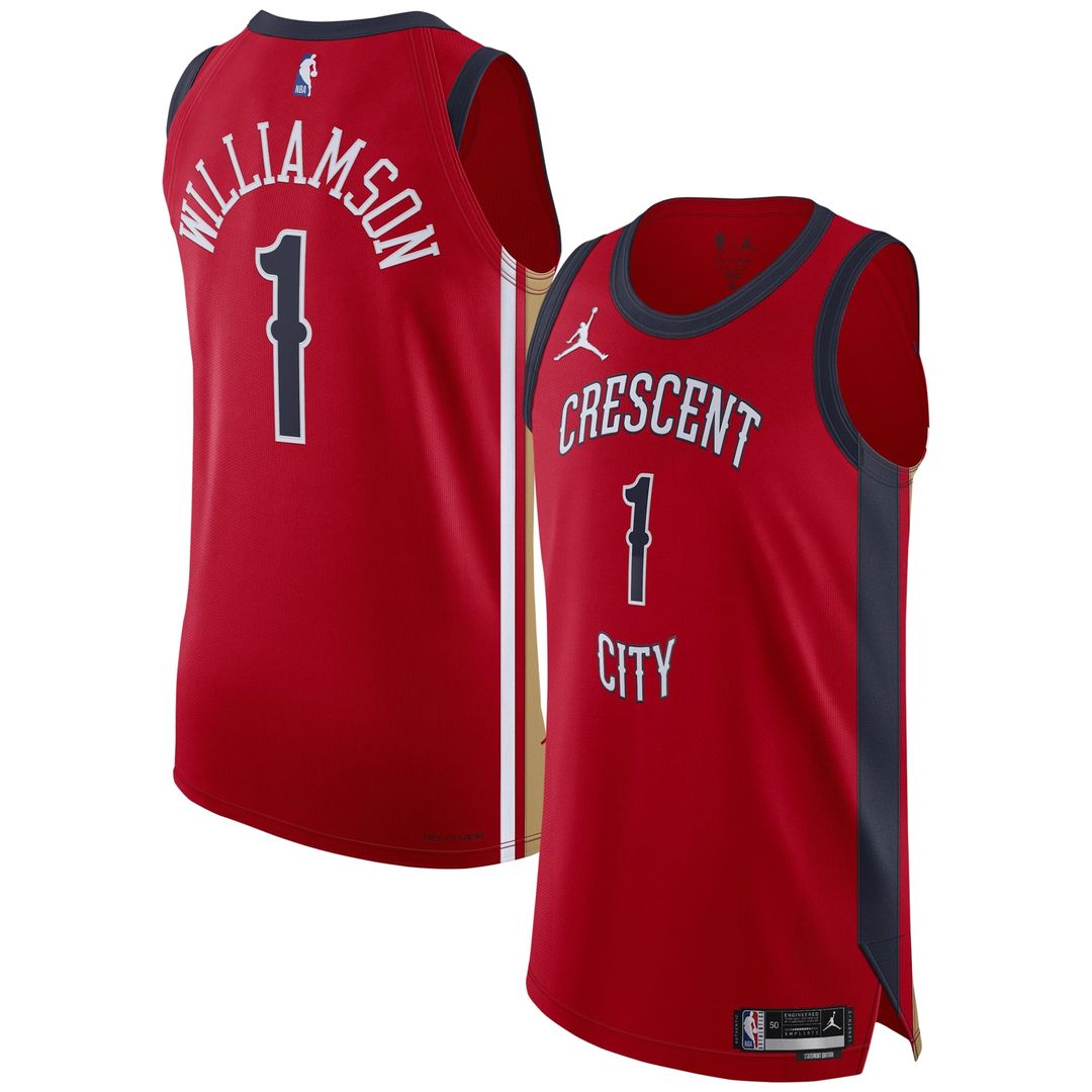 Zion Williamson New Orleans Pelicans Jordan Brand Authentic Jersey - Statement Edition - Red | NBA Fan Gear