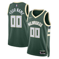Milwaukee Bucks Nike Unisex Swingman Custom Jersey Hunter Green - Icon Edition | NBA Fan Gear
