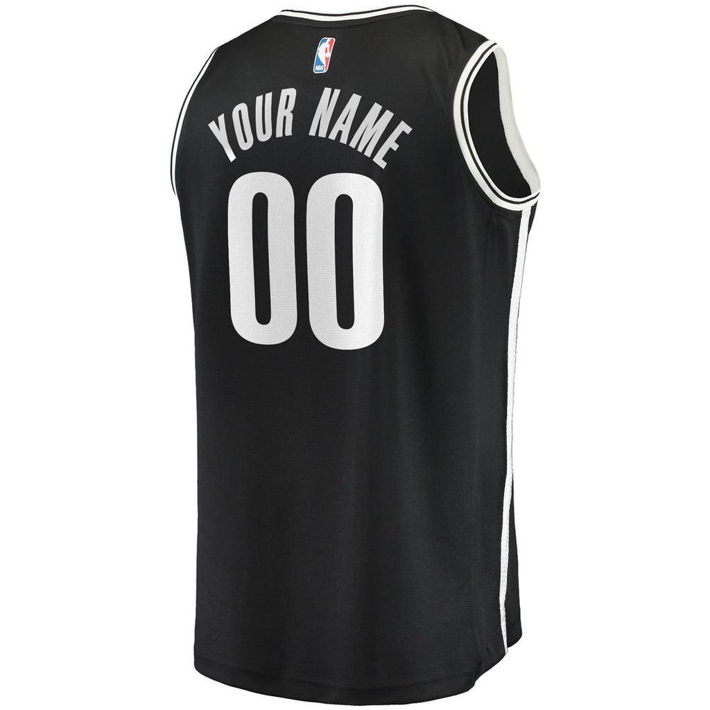 Brooklyn Nets Fanatics Youth Fast Break Custom Replica Jersey Black - Icon Edition | NBA Fan Gear