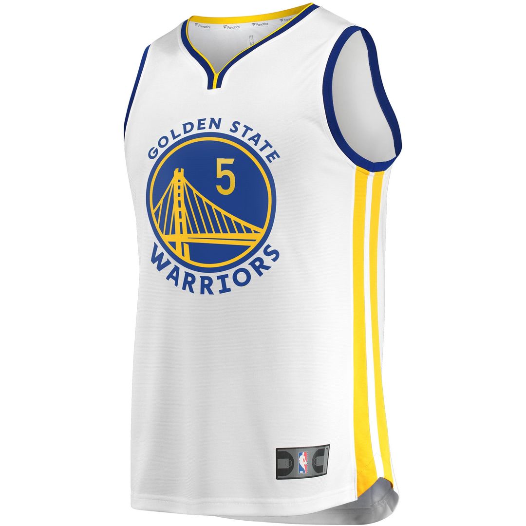 Kevon Looney Golden State Warriors Fanatics Fast Break Player Replica Jersey - Association Edition - White | NBA Fan Gear