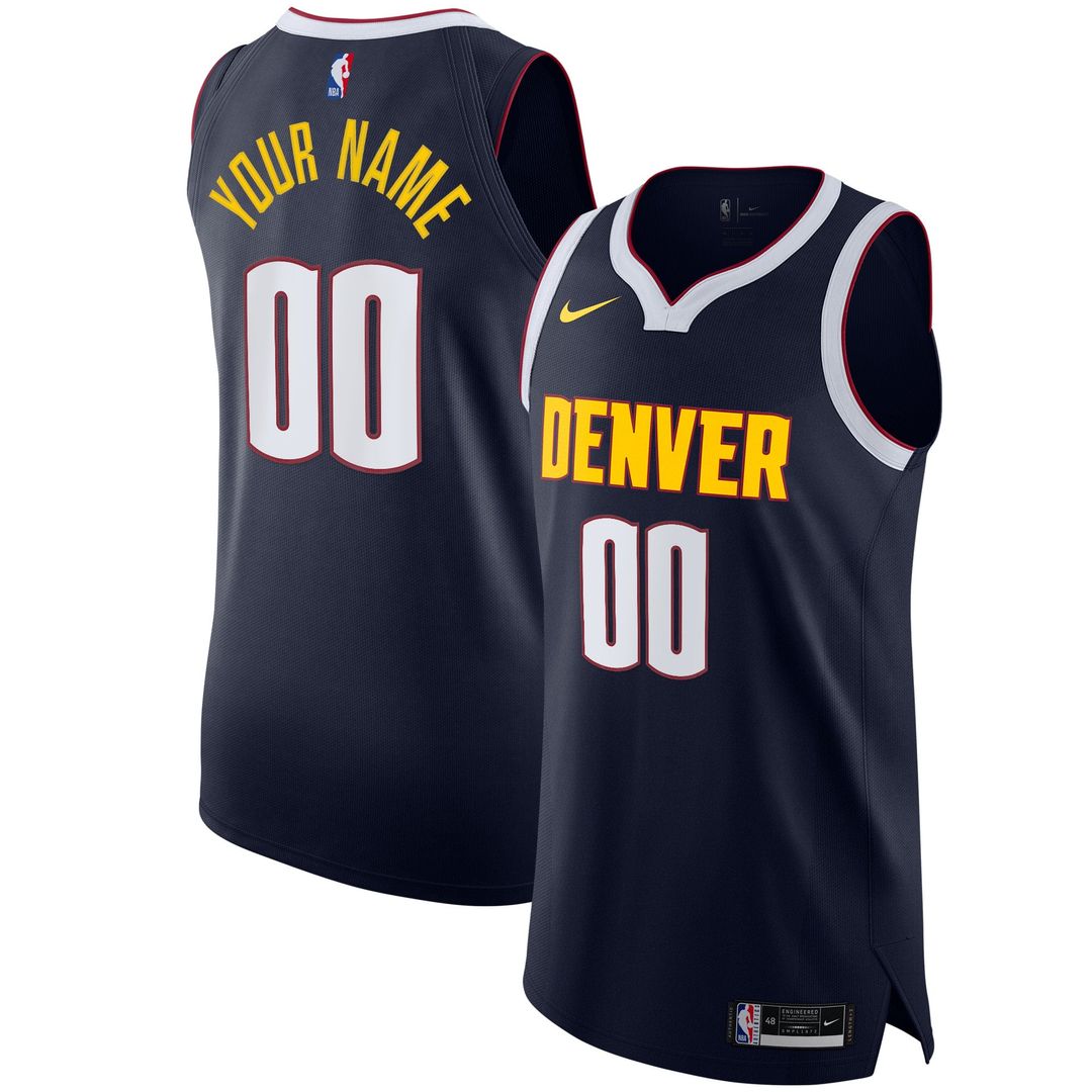 Denver Nuggets Nike 2020/ 21 Authentic Custom Jersey Navy - Icon Edition | NBA Fan Gear