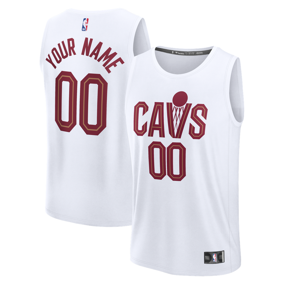 Cleveland Cavaliers Fanatics Youth Fastbreak Custom Jersey - Association Edition - White | NBA Fan Gear