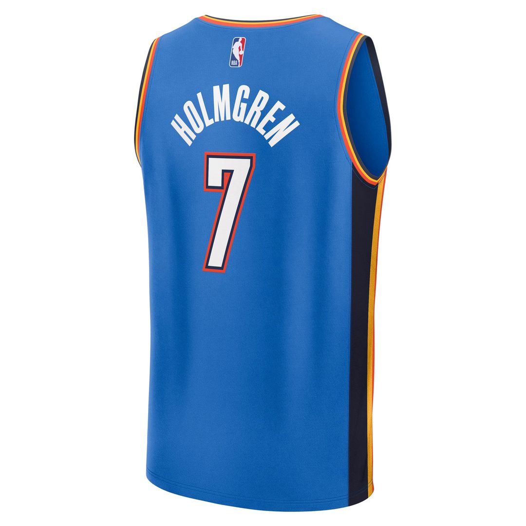 Chet Holmgren Oklahoma City Thunder Fanatics Fast Break Replica Player Jersey - Icon Edition - Blue | NBA Fan Gear