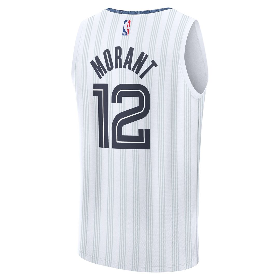 Ja Morant Memphis Grizzlies Fanatics 2025/ 26 City Edition Fast Break Jersey - White | NBA Fan Gear