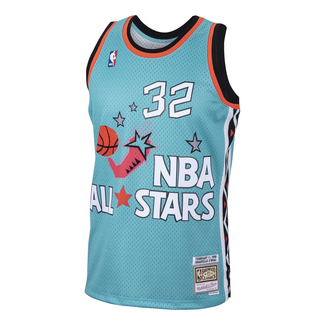 Shaquille O'Neal Mitchell & Ness Eastern Conference 1996 All-Star Hardwood Classics Swingman Jersey - Teal | NBA Fan Gear