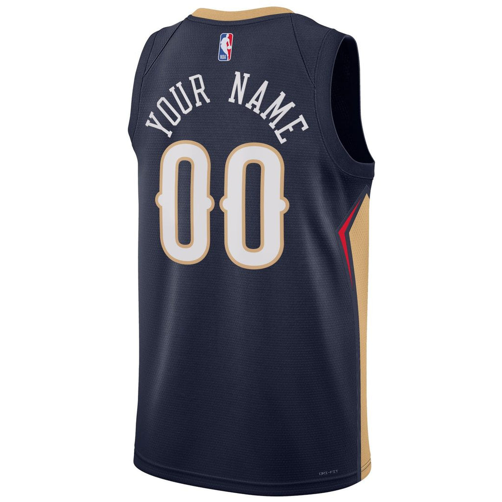 New Orleans Pelicans Nike Unisex 2022/ 23 Swingman Custom Jersey Navy - Icon Edition | NBA Fan Gear