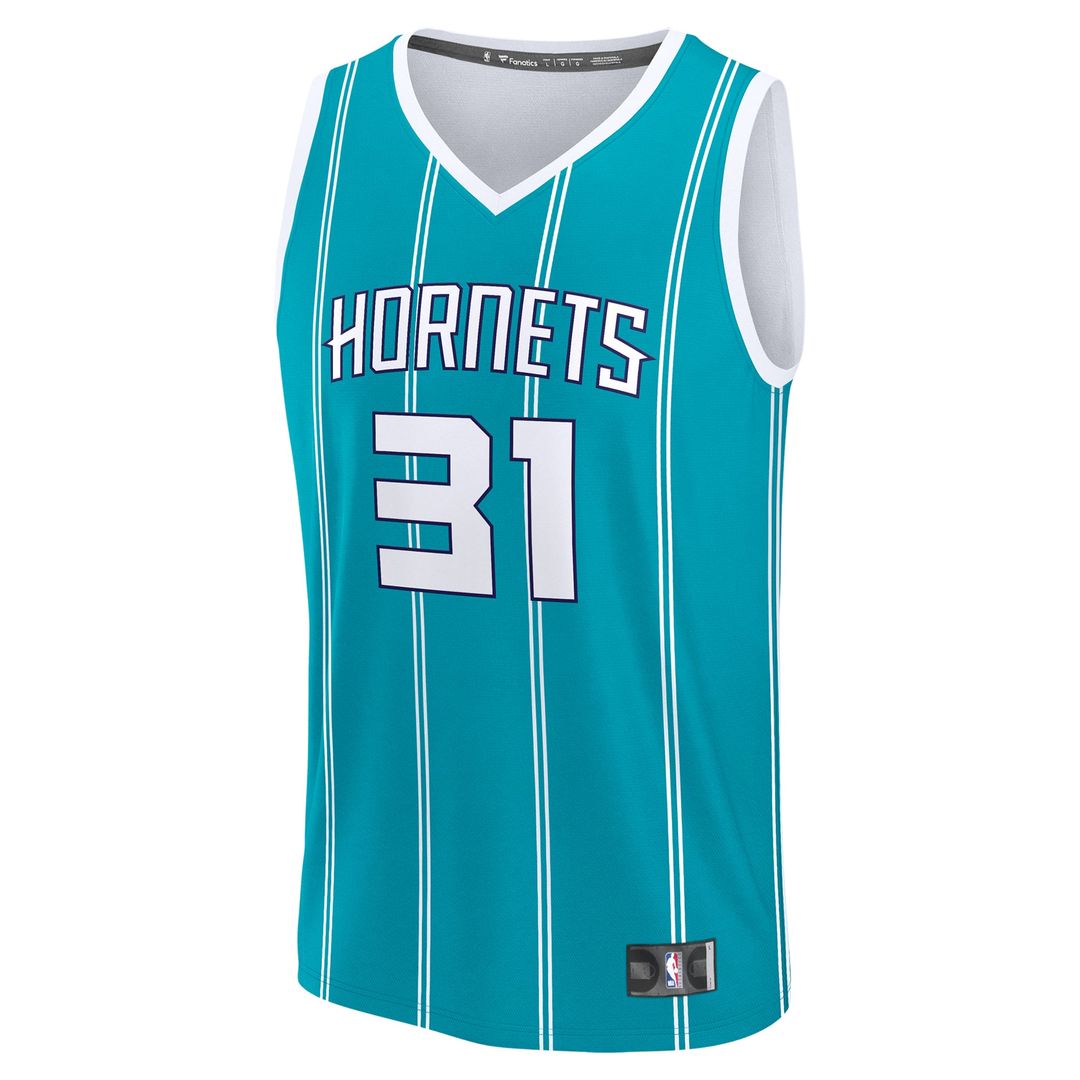 Tidjane Salaun Charlotte Hornets Fanatics 2024 NBA Draft Fast Break Player Jersey - Icon Edition - Teal | Fan Gear
