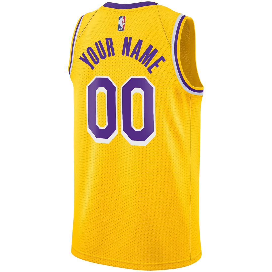 Los Angeles Lakers Nike Custom Swingman Jersey Gold - Icon Edition | NBA Fan Gear