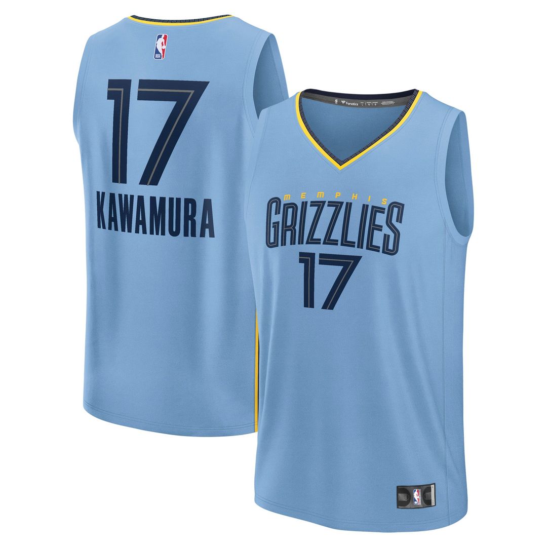 Yuki Kawamura Memphis Grizzlies Fanatics Fast Break Replica Player Jersey - Statement Edition - Light Blue | NBA Fan Gear