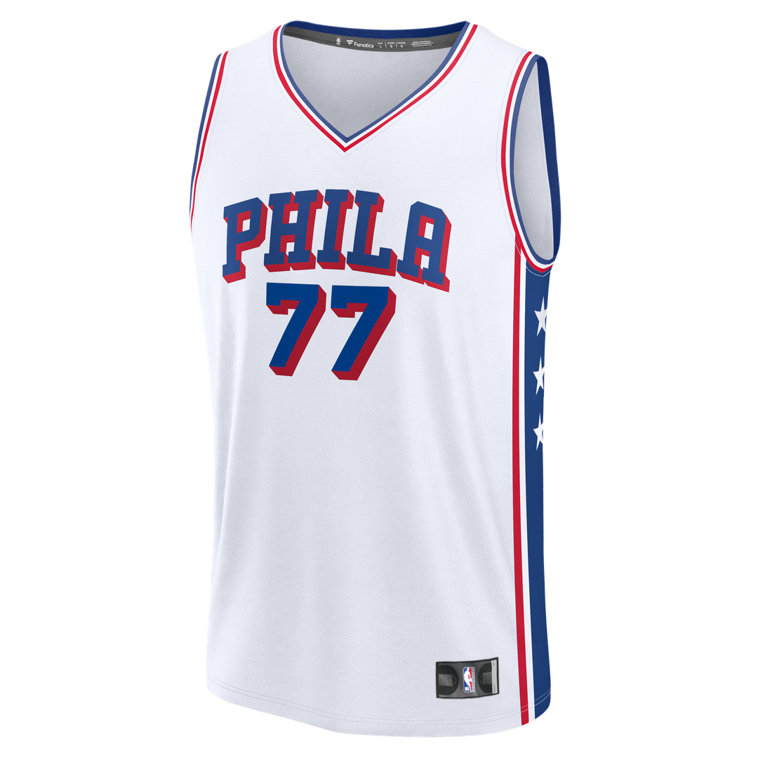 VJ Edgecombe Philadelphia 76ers Fanatics Fast Break Replica Jersey - White - Association Edition | NBA Fan Gear