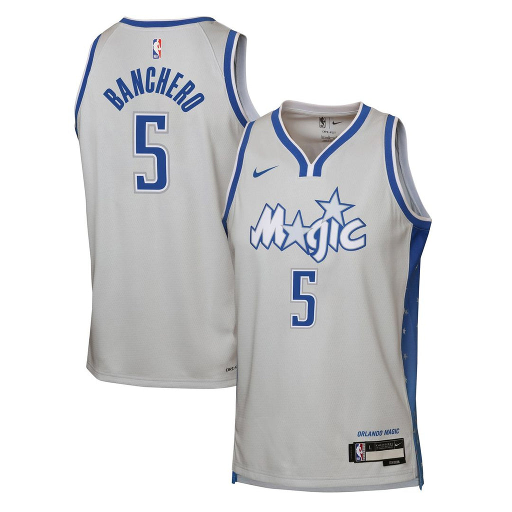 Paolo Banchero Orlando Magic Nike Youth 2025/ 26 City Edition Swingman Jersey - Silver | NBA Fan Gear