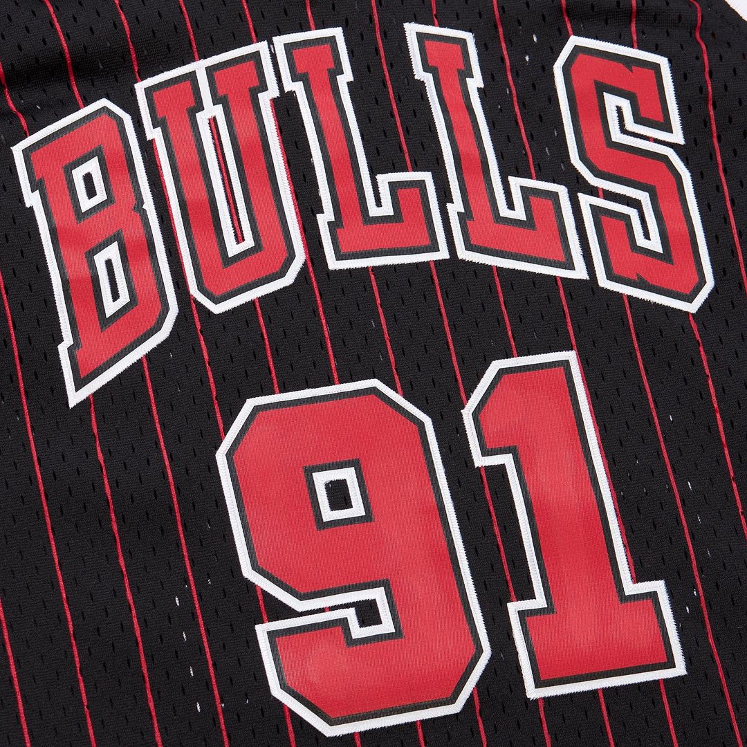 Dennis Rodman Chicago Bulls Youth 1995/ 96 Swingman Jersey - Black | Mitchell & Ness NBA Fan Gear