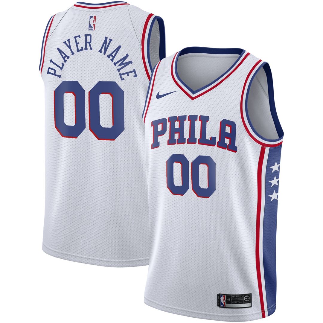 Philadelphia 76ers Nike 2020/ 21 Swingman Custom Jersey - Icon Edition - Royal | NBA Fan Gear