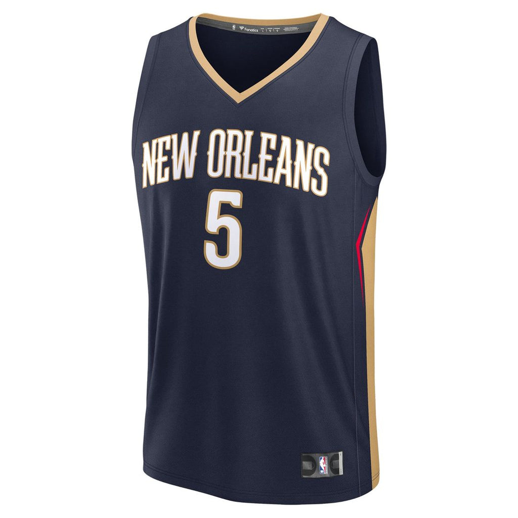 Dejounte Murray New Orleans Pelicans Fanatics Fast Break Replica Player Jersey - Icon Edition - Navy | NBA Fan Gear