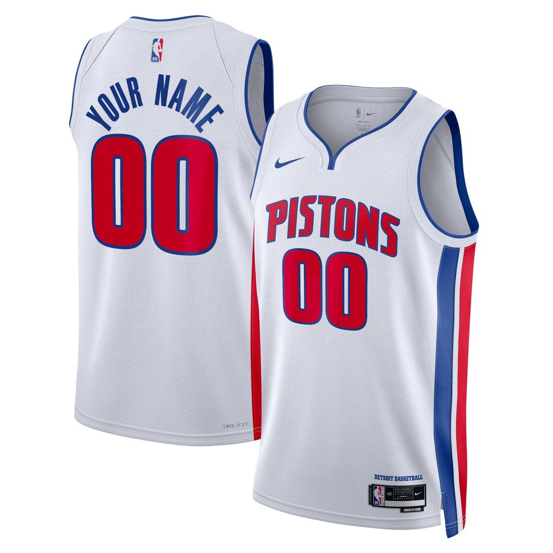 Detroit Pistons Nike Unisex Swingman Custom Jersey White - Association Edition | NBA Fan Gear