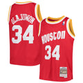 Hakeem Olajuwon Houston Rockets Mitchell & Ness Youth 1996/ 97 Hardwood Classics Swingman Jersey - Red | NBA Fan Gear