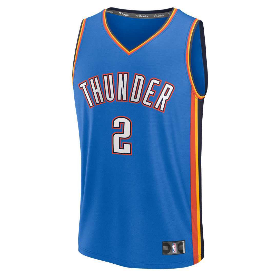 Shai Gilgeous-Alexander Oklahoma City Thunder Fanatics Fast Break Replica Player Jersey - Icon Edition - Blue | NBA Fan Gear