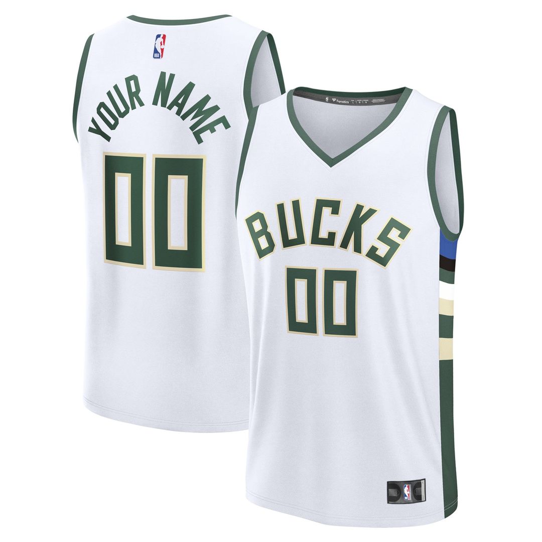 Milwaukee Bucks Fanatics Fast Break Custom Jersey - Icon Edition - Green | NBA Fan Gear