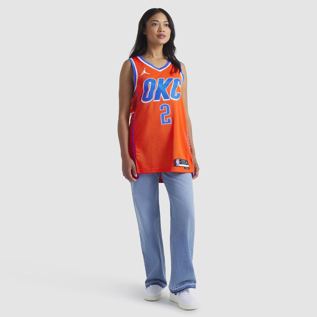 Shai Gilgeous-Alexander Oklahoma City Thunder Jordan Brand Unisex Swingman Jersey - Statement Edition - Orange | NBA Fan Gear