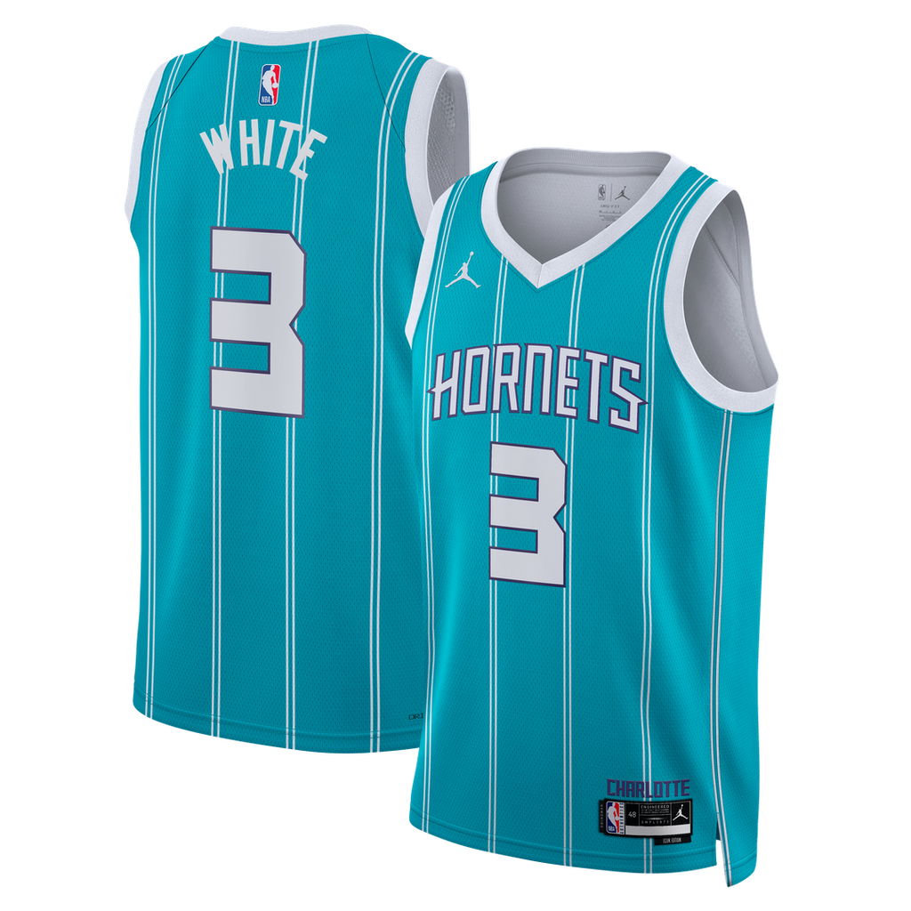 Coby White Charlotte Hornets Jordan Brand Unisex Swingman Jersey - Icon Edition - Teal | NBA Fan Gear