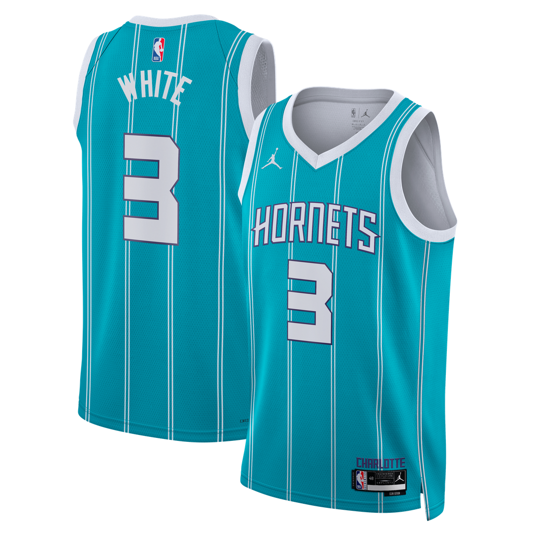 Coby White Charlotte Hornets Jordan Brand Unisex Swingman Jersey - Icon Edition - Teal | NBA Fan Gear