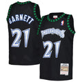 Kevin Garnett Minnesota Timberwolves Mitchell & Ness Youth 1997/ 98 Hardwood Classics Swingman Jersey - Black | NBA Fan Gear