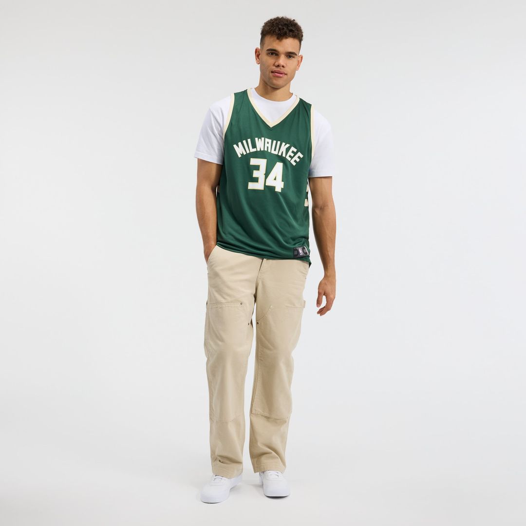 Giannis Antetokounmpo Milwaukee Bucks Fanatics Fast Break Replica Player Jersey - Icon Edition - Hunter Green | NBA Fan Gear