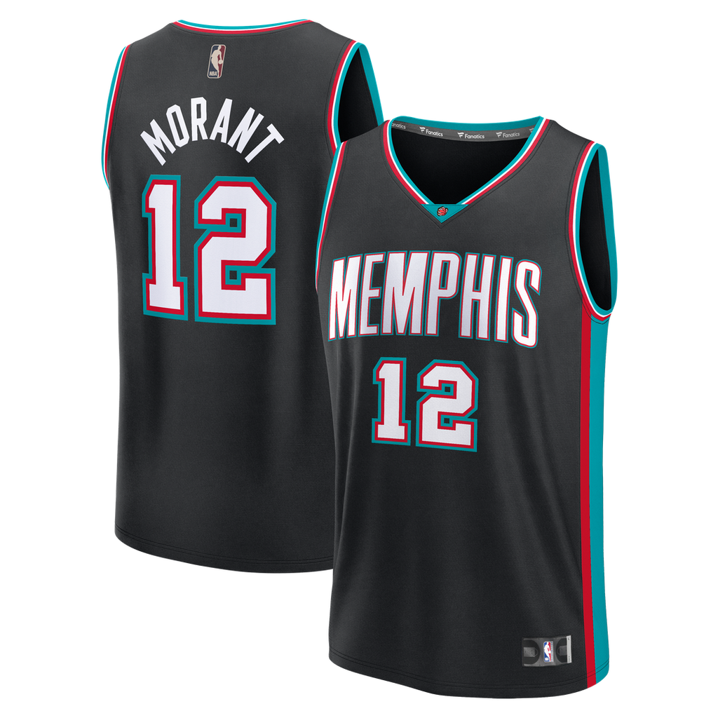 Ja Morant Memphis Grizzlies Fanatics Fast Break Jersey - Classic Edition - Black | NBA Fan Gear