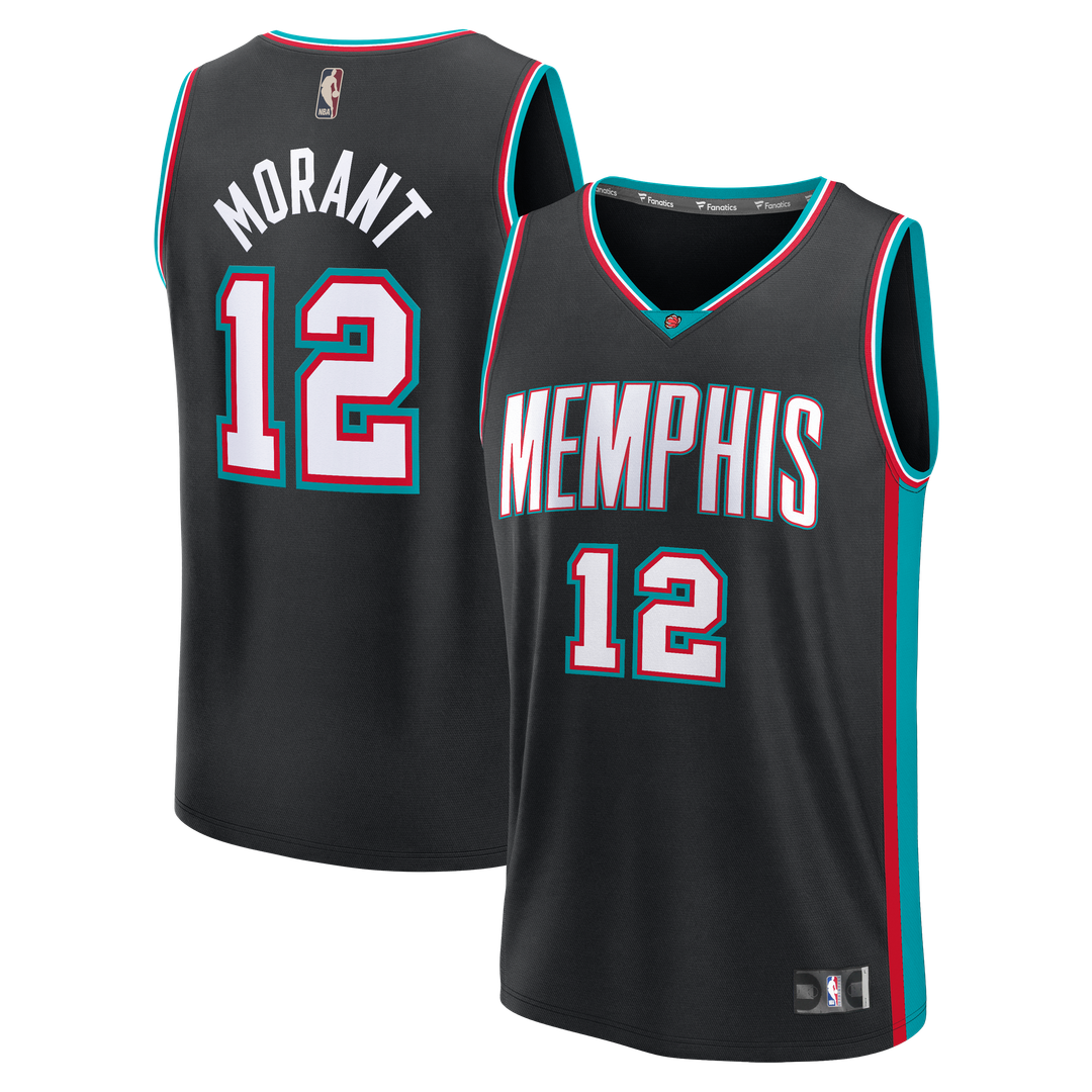 Ja Morant Memphis Grizzlies Fanatics Fast Break Jersey - Classic Edition - Black | NBA Fan Gear
