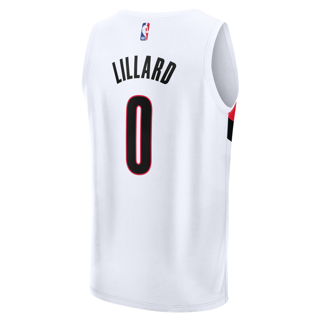 Damian Lillard Portland Trail Blazers Fanatics Youth Fast Break Replica Jersey - White - Association Edition | NBA Fan Gear