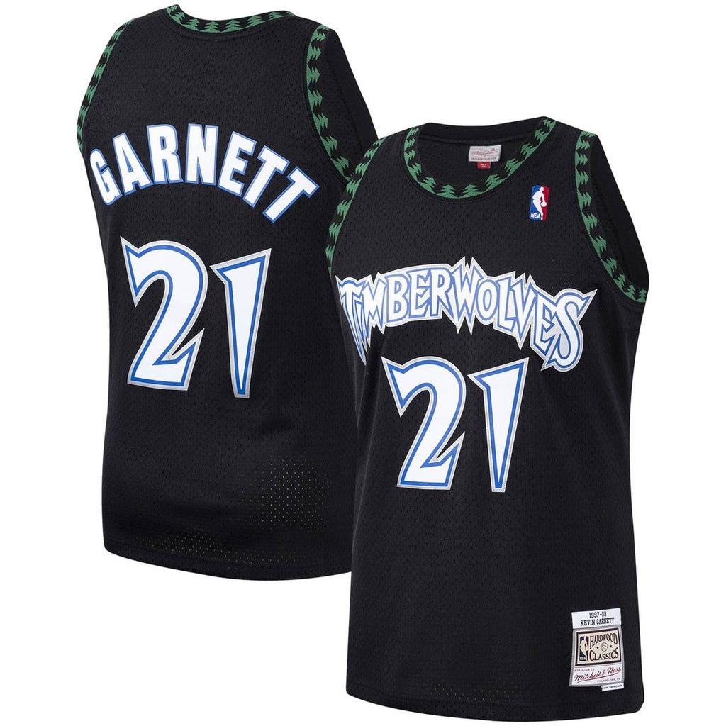 Kevin Garnett Minnesota Timberwolves Mitchell & Ness Hardwood Classics Swingman Jersey - Black | NBA Fan Gear