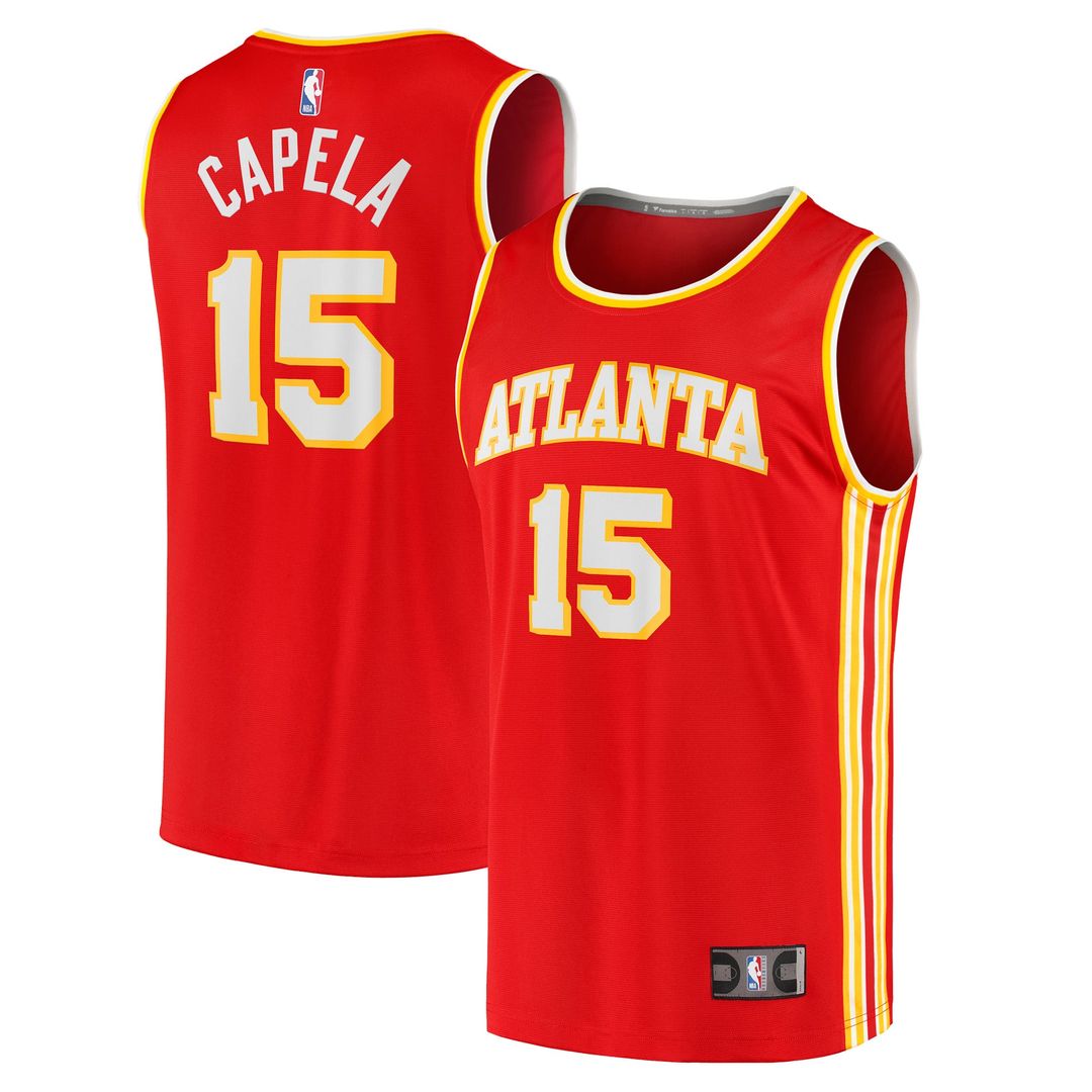 Clint Capela Atlanta Hawks Fanatics 2021/ 22 Fast Break Replica Jersey - Icon Edition - Red | NBA Fan Gear
