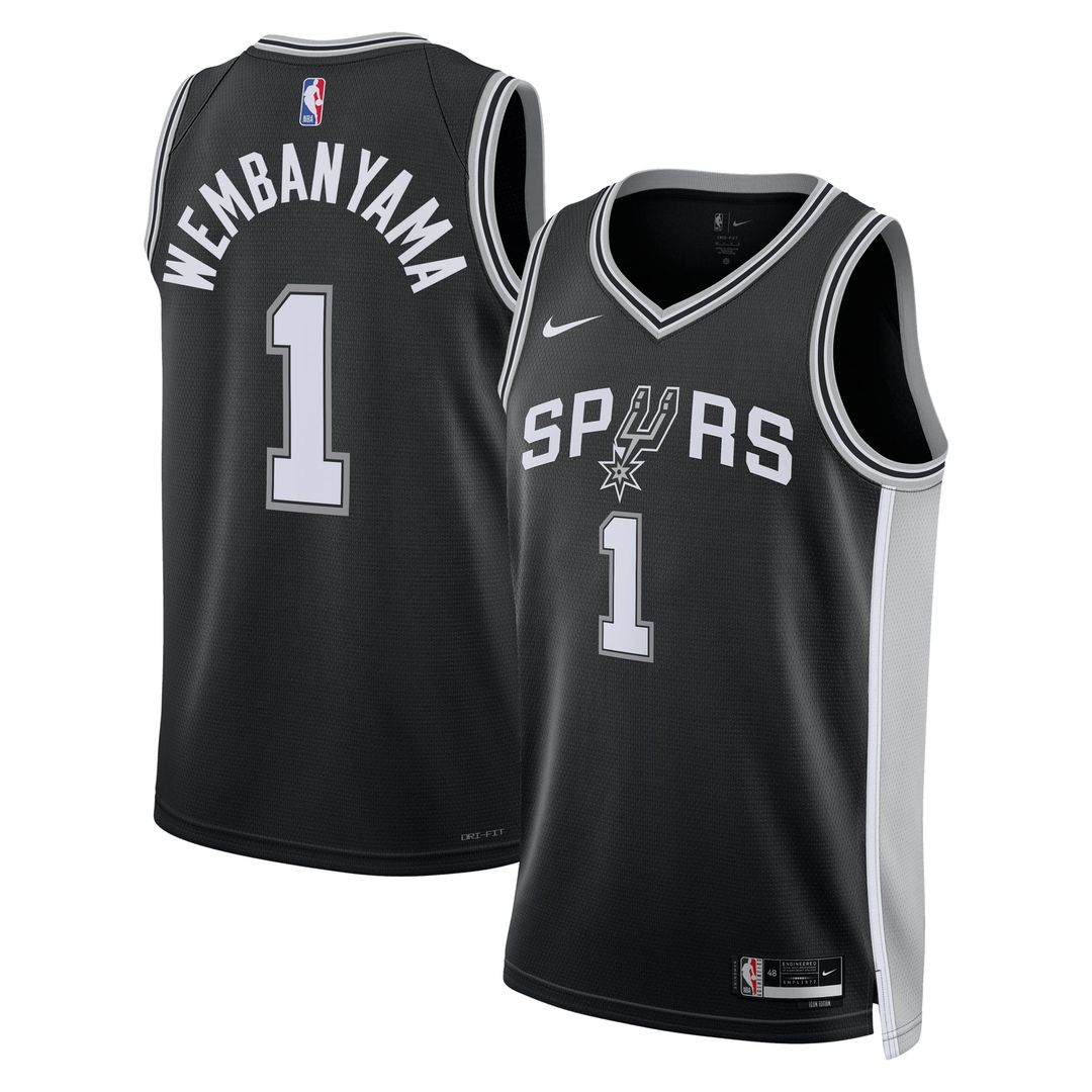 Victor Wembanyama San Antonio Spurs Nike Unisex Swingman Jersey - Icon Edition - Black | NBA Fan Gear
