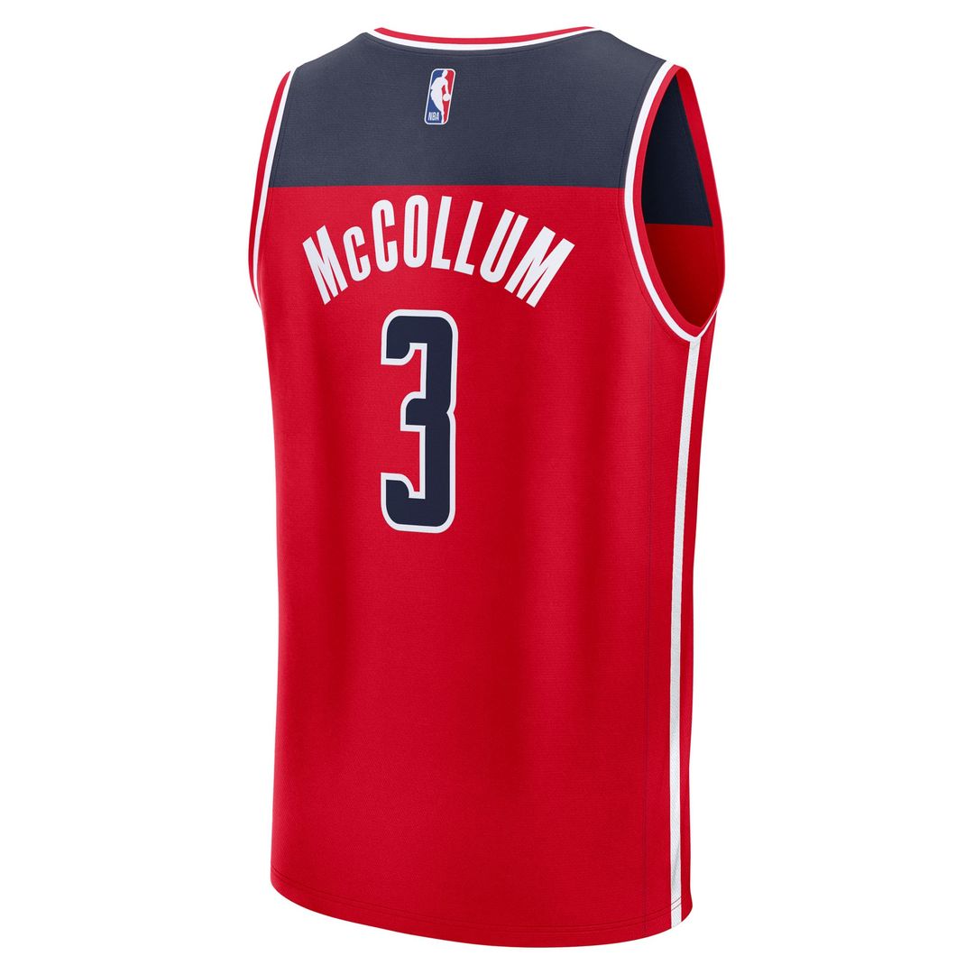CJ McCollum Washington Wizards Fanatics Youth Fast Break Replica Player Jersey - Icon Edition - Red | NBA Fan Gear
