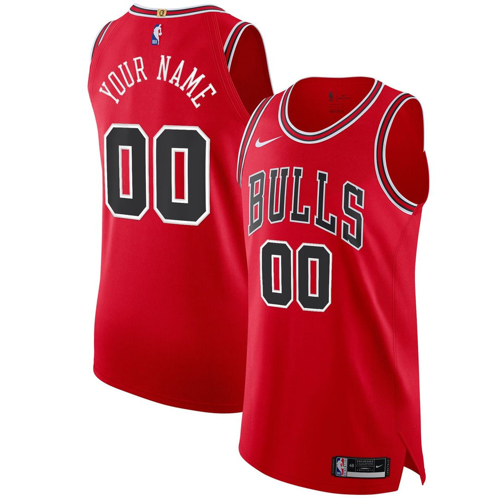 Chicago Bulls Nike Authentic Custom Jersey Red - Icon Edition | NBA Fan Gear