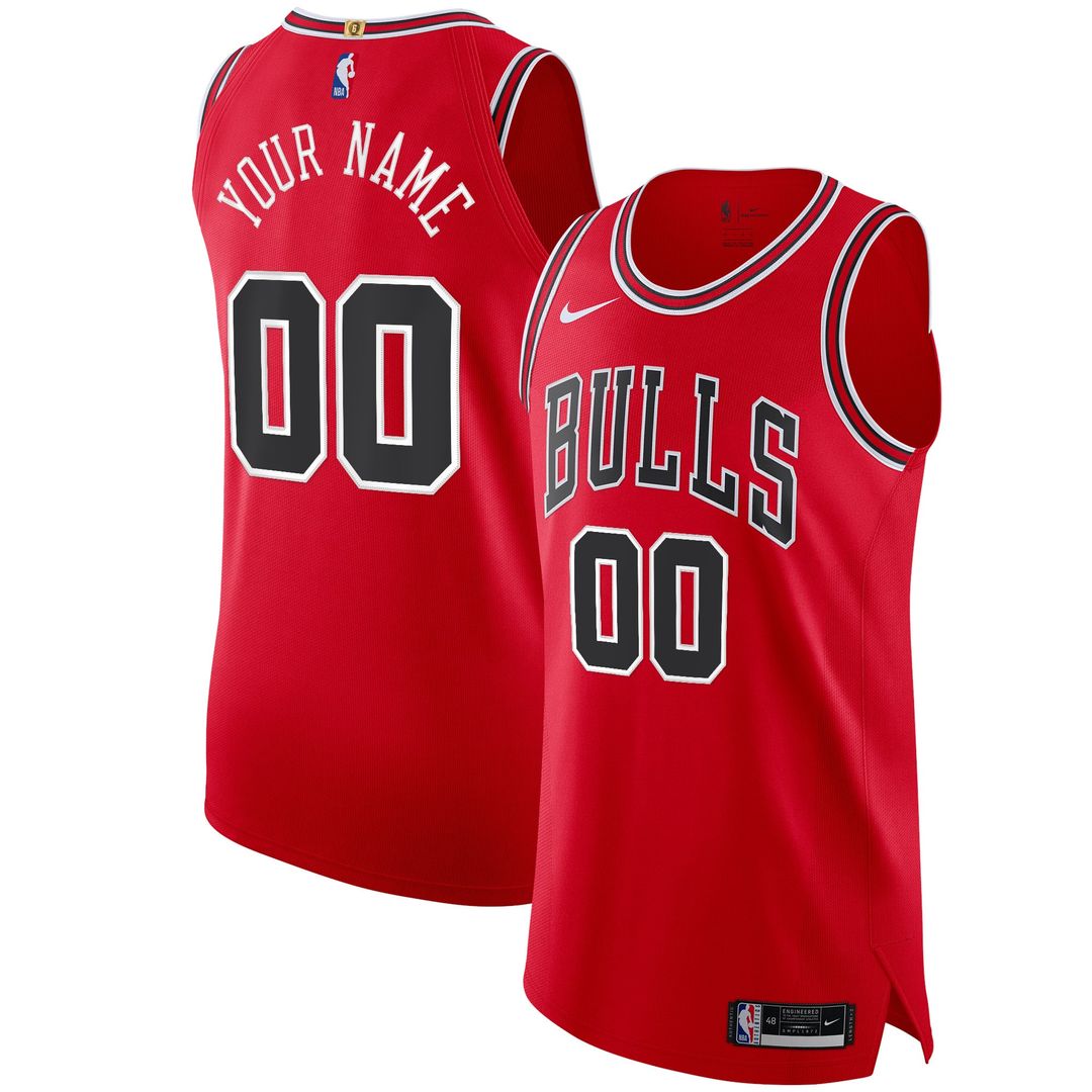 Chicago Bulls Nike Authentic Custom Jersey Red - Icon Edition | NBA Fan Gear