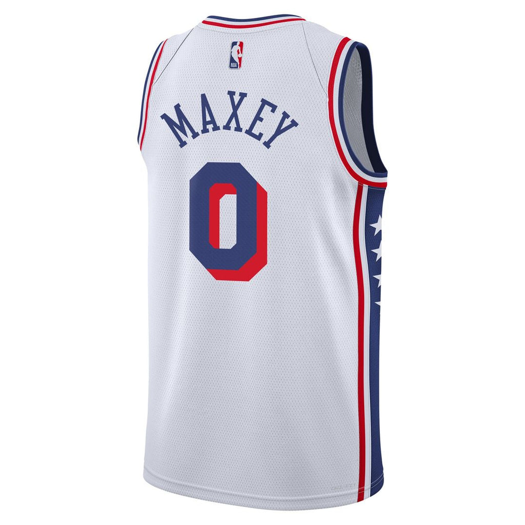 Tyrese Maxey Philadelphia 76ers Nike Youth Association Swingman Jersey - White | NBA Fan Gear