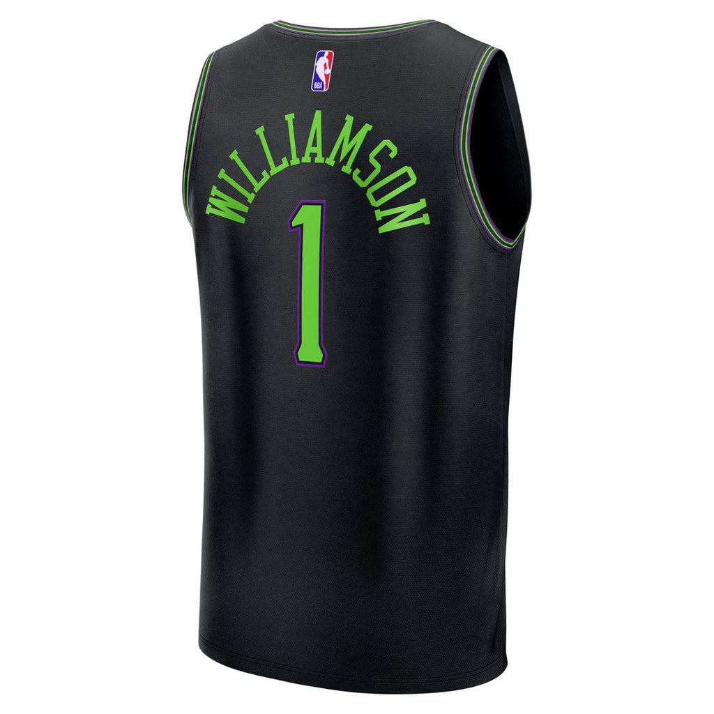 Zion Williamson New Orleans Pelicans Fanatics Youth Fast Break Jersey - City Edition - Black | NBA Fan Gear