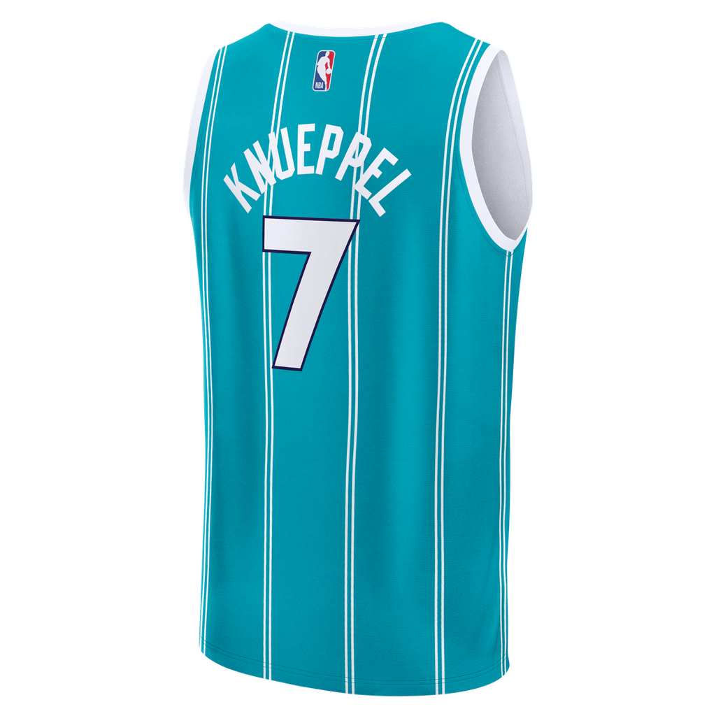 Kon Knueppel Charlotte Hornets Fanatics 2025 NBA Draft First Round Pick Fast Break Replica Jersey - Icon Edition - Teal | Fan Gear