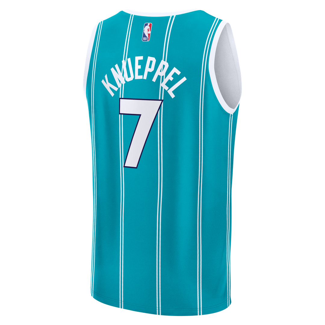 Kon Knueppel Charlotte Hornets Fanatics 2025 NBA Draft First Round Pick Fast Break Replica Jersey - Icon Edition - Teal | Fan Gear