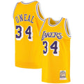 Shaquille O'Neal Los Angeles Lakers Mitchell & Ness 1996/ 97 Hardwood Classics Authentic Jersey - Gold | NBA Fan Gear