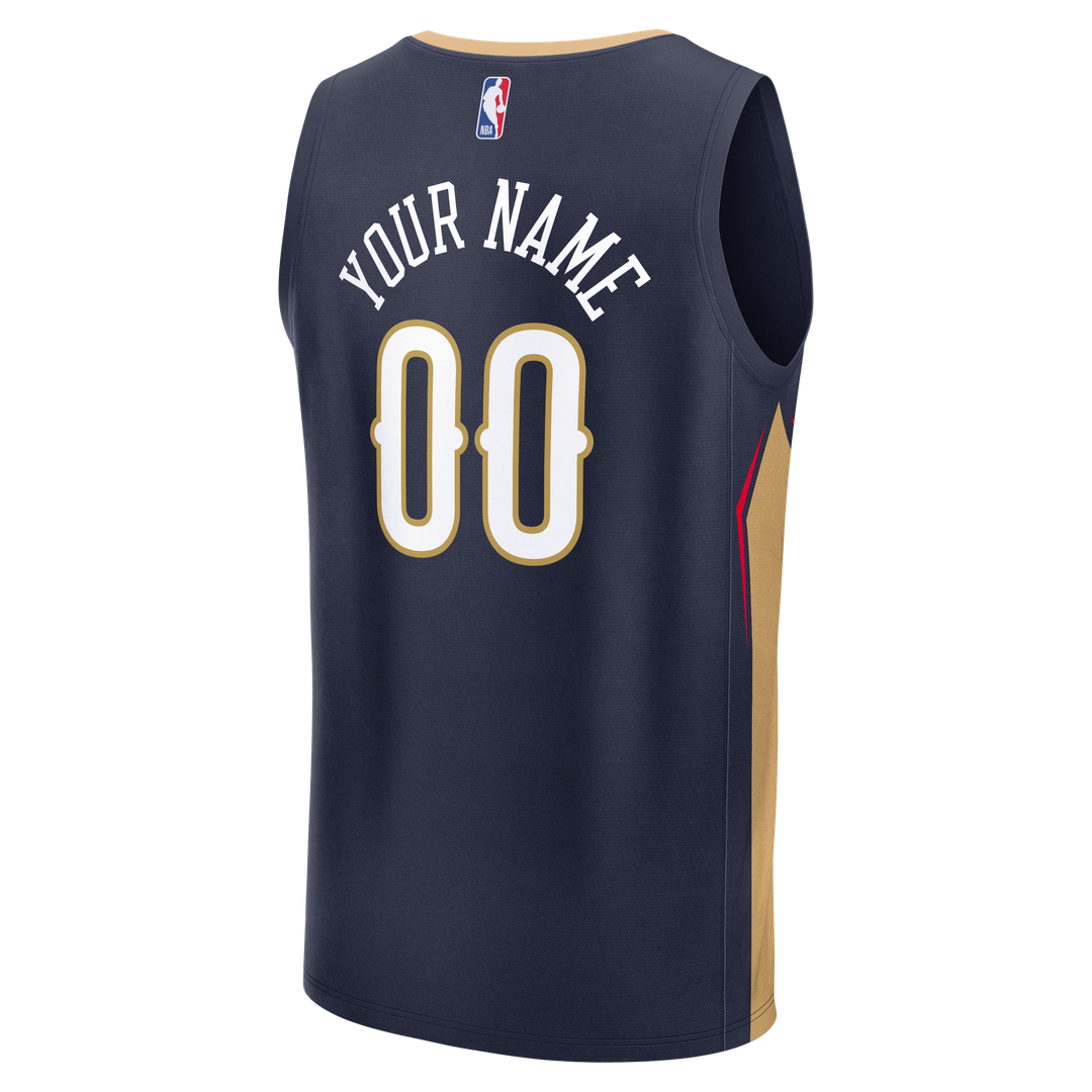 New Orleans Pelicans Fanatics Fast Break Custom Jersey - Icon Edition - Navy | NBA Fan Gear