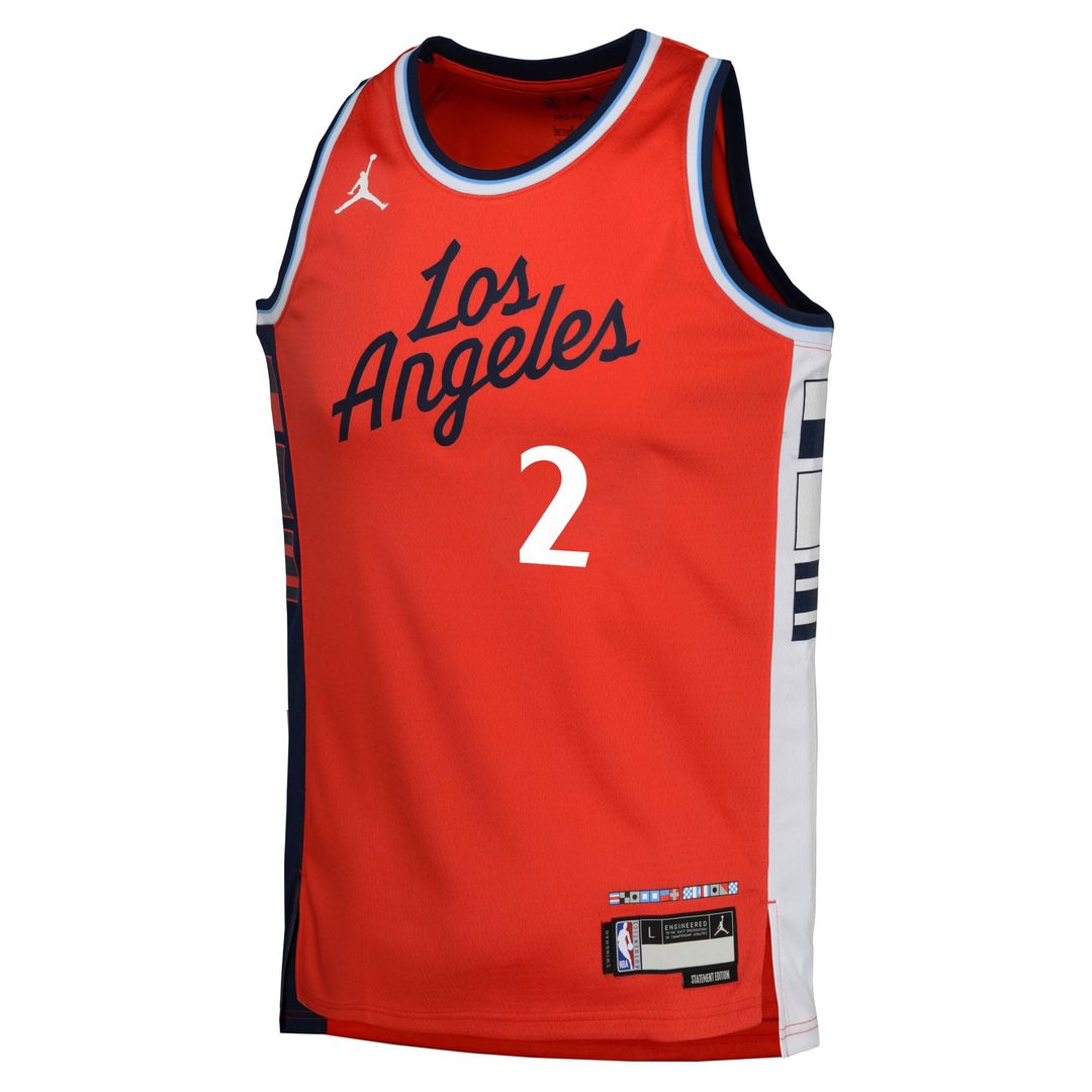 Kawhi Leonard LA Clippers Jordan Brand Youth Swingman Jersey - Statement Edition - Red | NBA Fan Gear